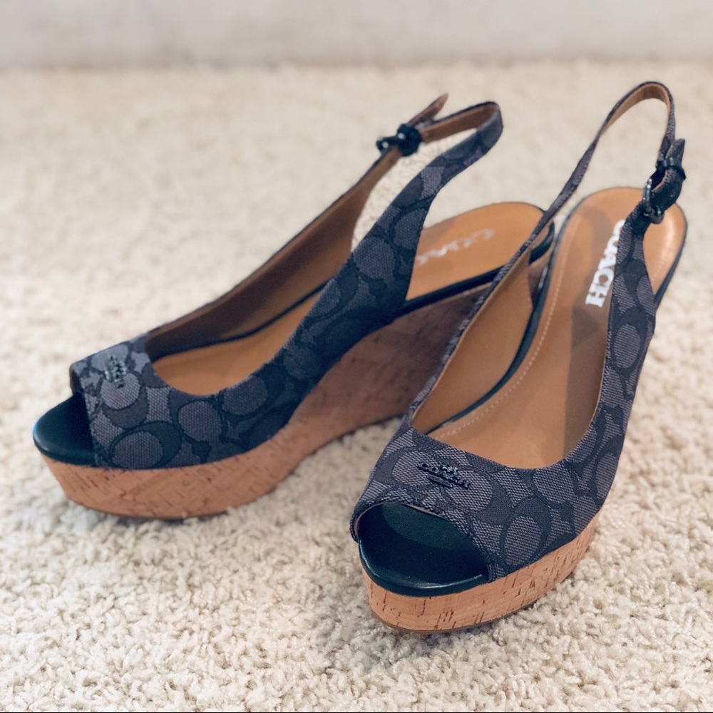 Coach Monogram Wedges
